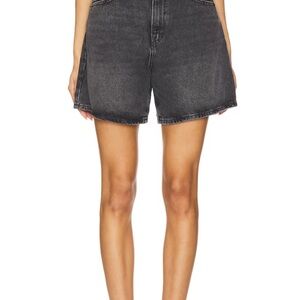 Levi’s High Baggy Black Denim Shorts Size w25 100% Cotton Mom Bermuda Waisted